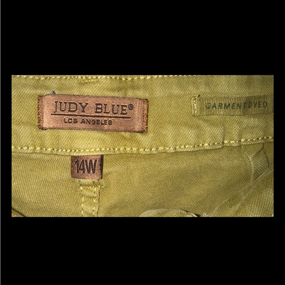 Judy Blue Olive Green Jean Sz 14W - Picture 5 of 8